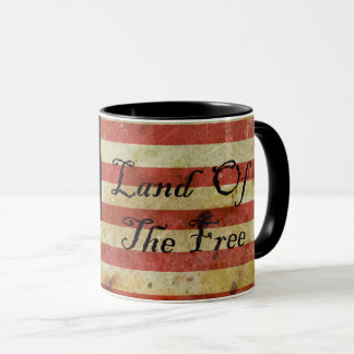 Tasse Drapeau USA Grunge Terre de Liberté