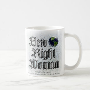 Tasse droite de femme de rosée