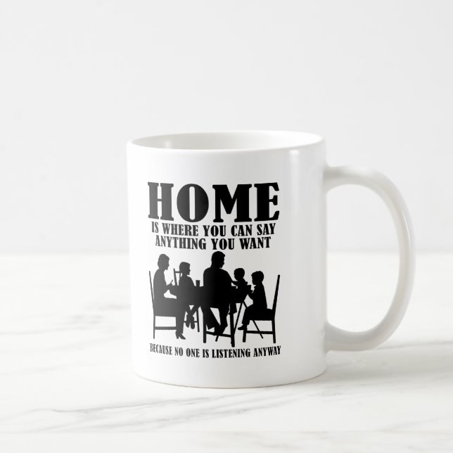 Tasse Drôle À Dire N'importe Quoi À La Maison (Droite)