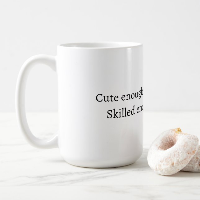 Tasse drôle avec citation d'infirmière (Avec donut)