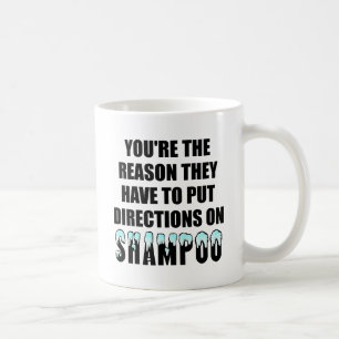 Tasse Drôle avec Instructions de Shampoing