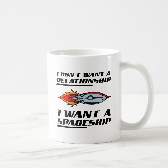 Tasse Drôle Bateau Spatial Relationnel (Droite)