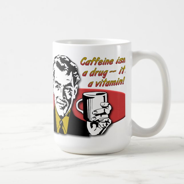 Tasse Drôle Café Caféine Vitamine (Droite)