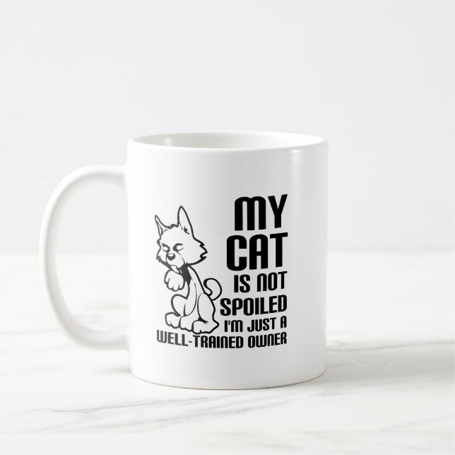 Tasse drôle "Chat pas gâté" (Gauche)