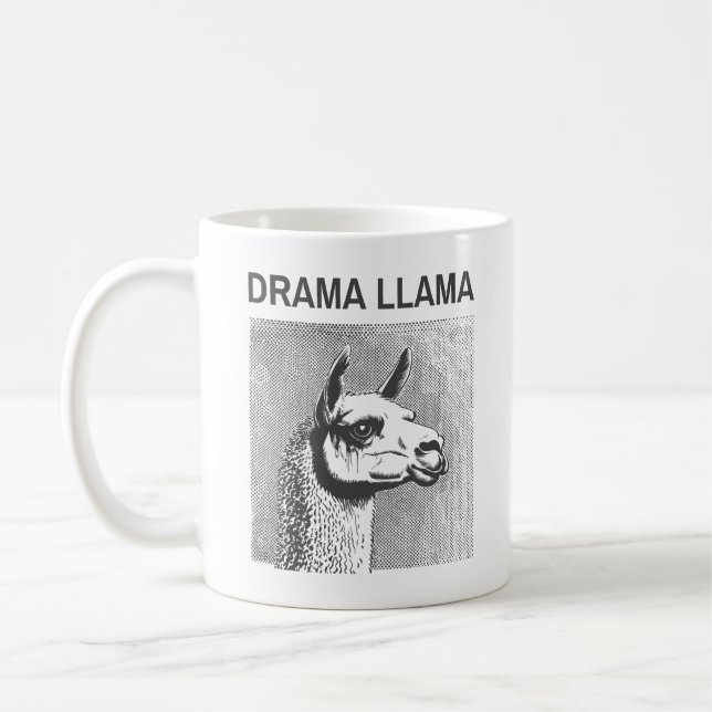 Tasse drôle classique Lama dramatique (Gauche)