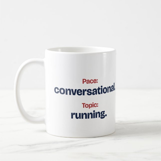 Tasse drôle conversationnelle Pace pour un coureur (Gauche)