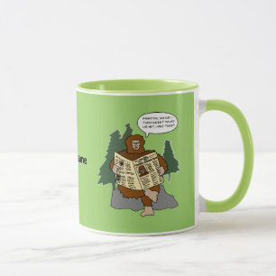 Tasse drôle de bande dessinée de Bigfoot d'idée de