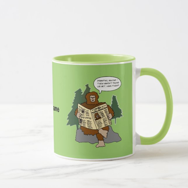 Tasse drôle de bande dessinée de Bigfoot d'idée de (Droite)