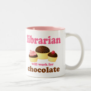 Tasse drôle de bibliothécaire
