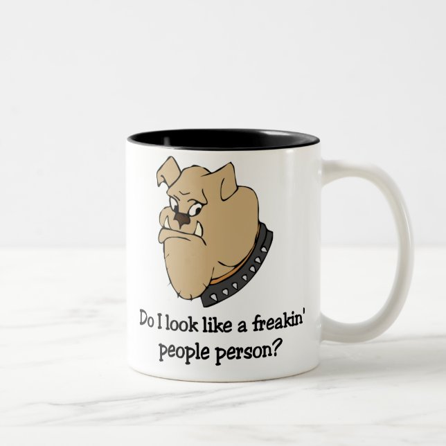 Tasse drôle de bouledogue (Droit)