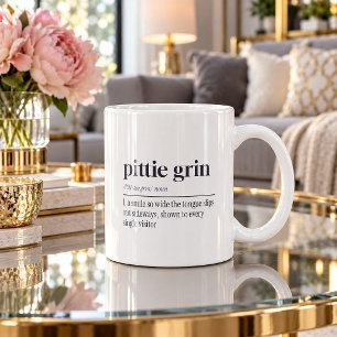 Tasse drôle de café avec Pittie Grin Tongue Out Si