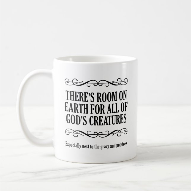 Tasse drôle de chasse aux créatures de Dieu (Gauche)