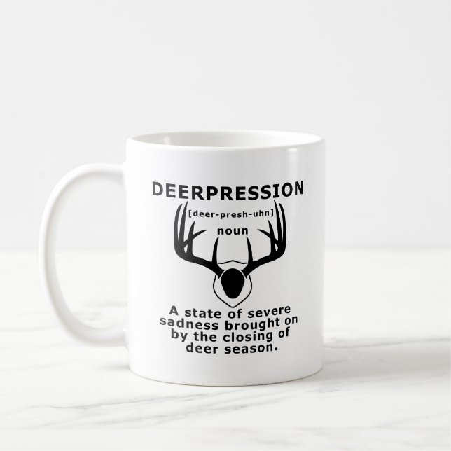 Tasse drôle de chasse contre la dépression (Gauche)