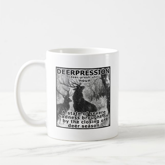 Tasse drôle de chasse contre la dépression (Gauche)