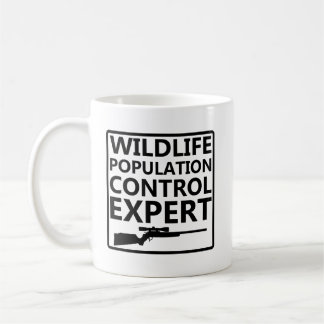 Tasse drôle de chasse de contrôle démographique