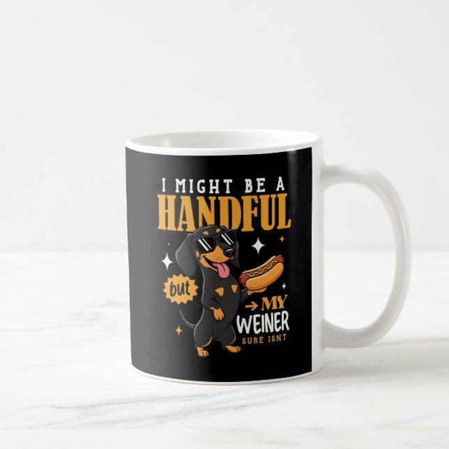 Tasse drôle de chien teckel saucisse à main joke (Droite)