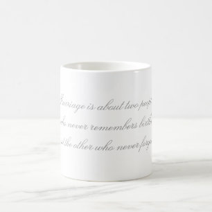 Tasse drôle de citation de mariage de mariages