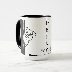 Tasse drôle de cochon Peekaboo