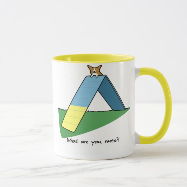 Tasse drôle de corgi d'agilité d'Un-Cadre (Droite)