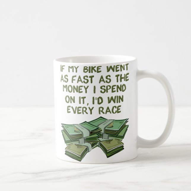 Tasse drôle de course de moto (Droite)