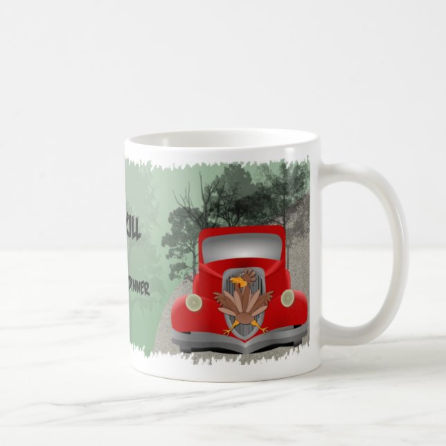 Tasse drôle de dîner d'animal tué sur une route (Droite)