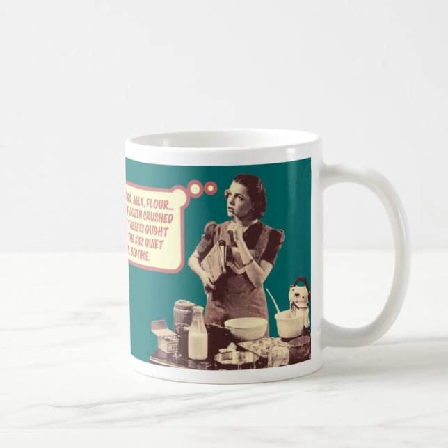 Tasse Drôle de Femme au Foyer Rétro (Droite)