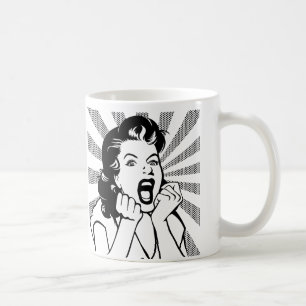 Tasse Drôle de Femme Frustrée qui Crie