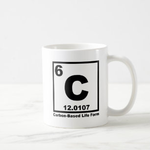 Tasse Drôle de Forme de Vie à Base de Carbone