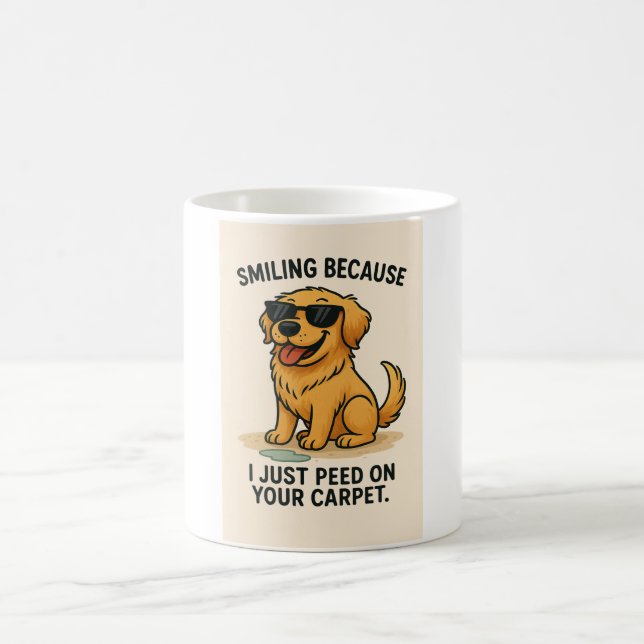 Tasse drôle de Golden Retriever  (Centre)