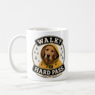 Tasse drôle de Golden Retriever   Promenade? Niet 