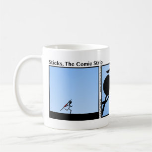 Tasse drôle de javelot de Stickman