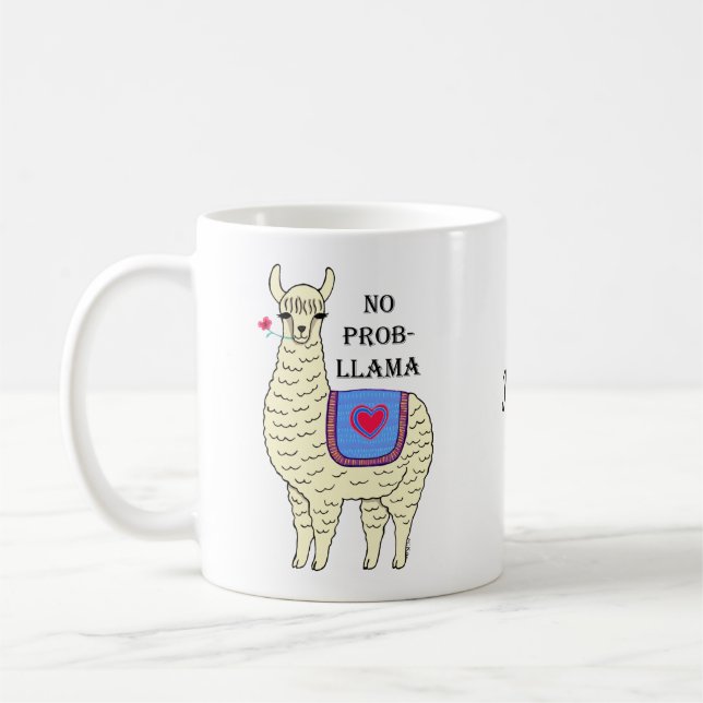 Tasse drôle de lama personnalisée par tasse faite (Gauche)