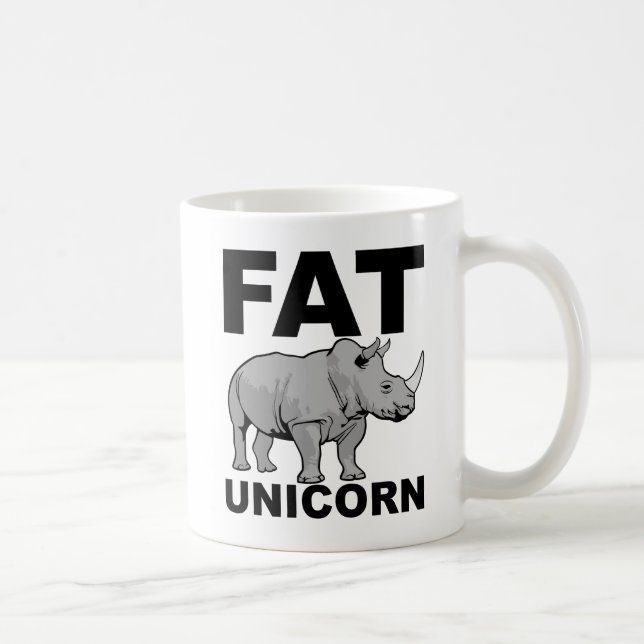 Tasse drôle de licorne grosse rhinocéros (Droite)