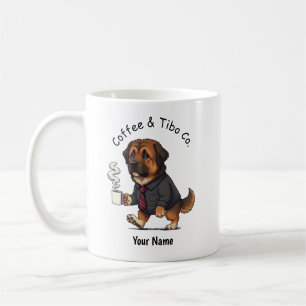 Tasse drôle de Mastiff Tibétain en costume d'affai