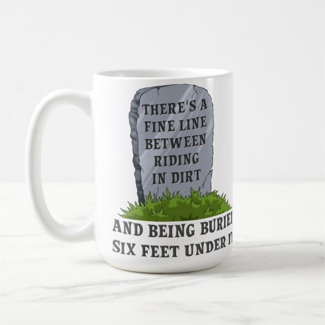 Tasse drôle de moto cross Six Feet Under (Gauche)