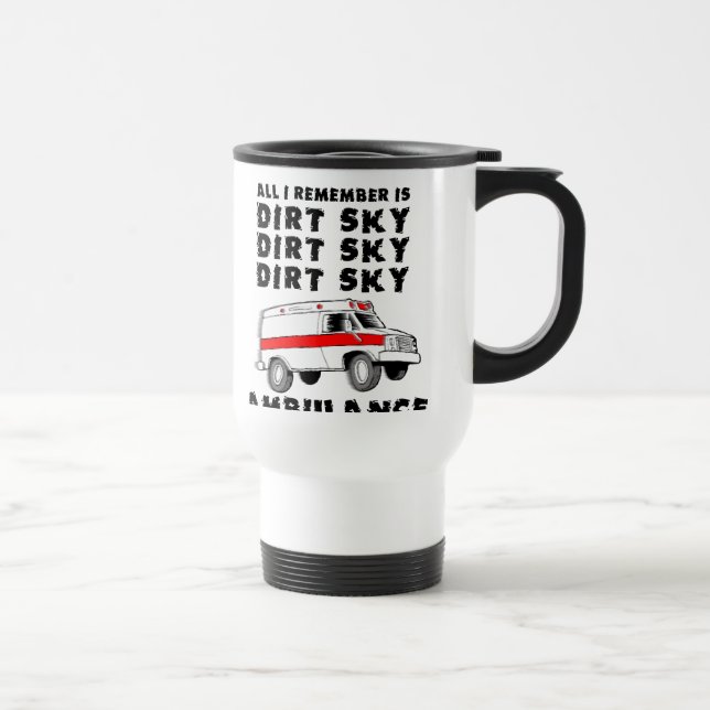 Tasse drôle de moto de motocross ambulance ciel sa (Droite)