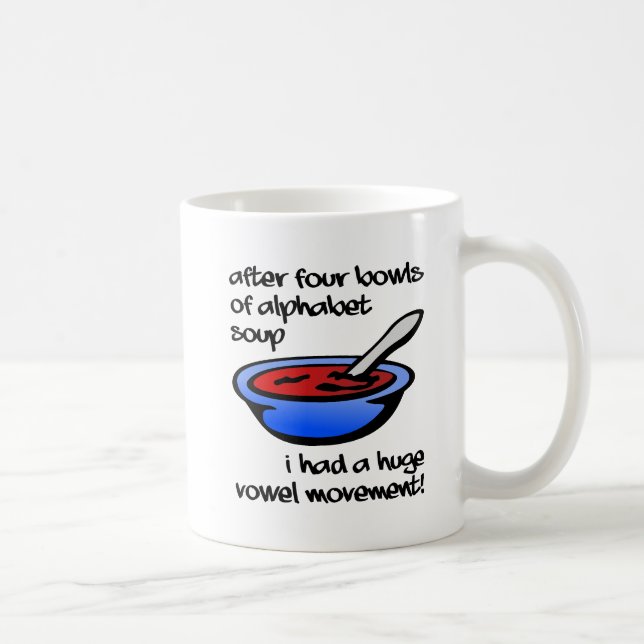 Tasse Drôle de Mouvement de Voyelle (Droite)