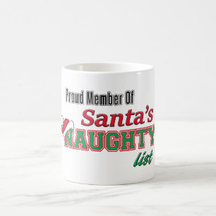 Tasse drôle de Noël de la liste vilaine de Père
