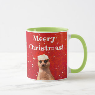 Tasse drôle de Noël de Noël de Meerkat Meery