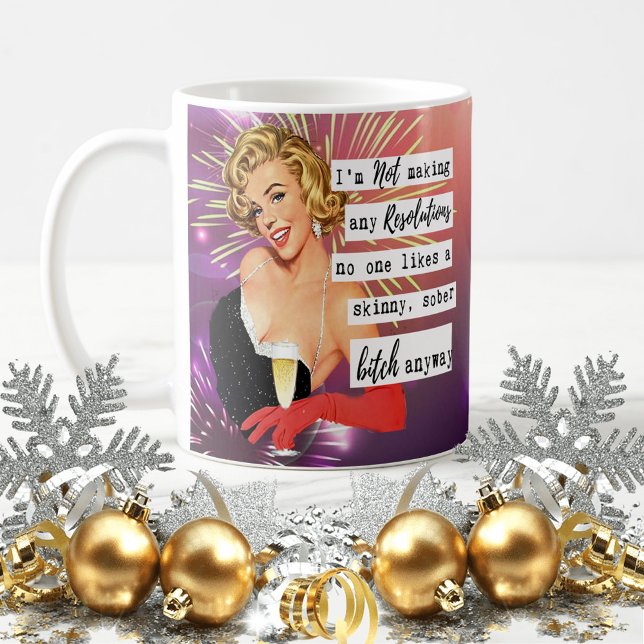 Tasse drôle de Noël Meilleure amie Résolutions de  (Créateur téléchargé)