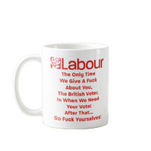Tasse drôle de parodie travailliste, satire politi