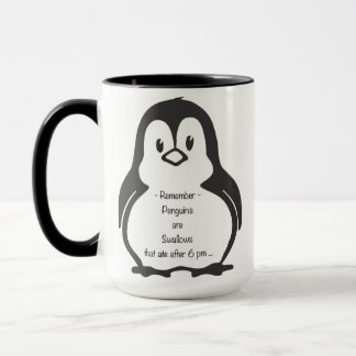 Tasse drôle de pingouin de perte de poids de
