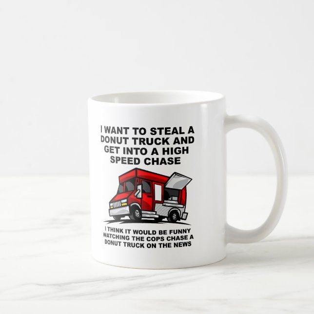 Tasse Drôle de Poursuite de la Police de Beignet (Droite)
