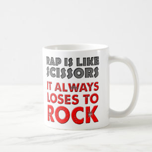 Tasse Drôle de Rap Versus Rock Paper Scissors