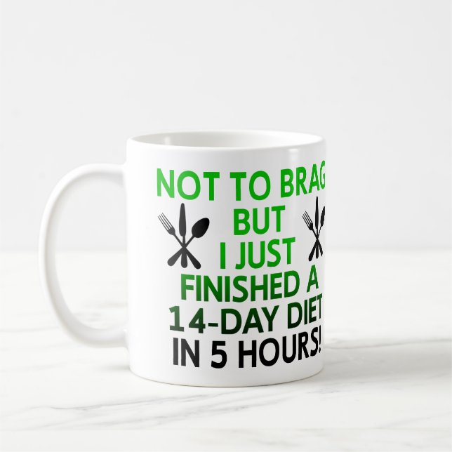 Tasse drôle de régime rapide ou mug de voyage (Gauche)