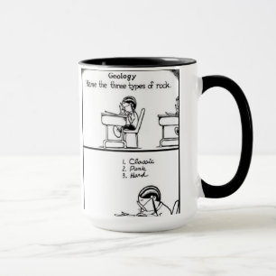 Tasse drôle de roche de géologie