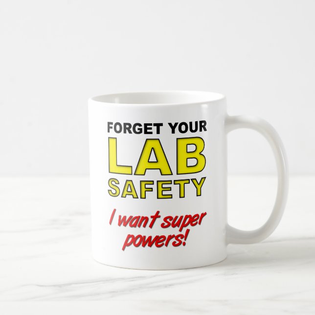 Tasse drôle de sécurité de laboratoire (Droite)