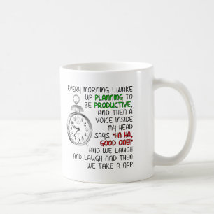 Tasse drôle de sieste productive
