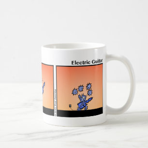 Tasse drôle de Stickman de guitare électrique -