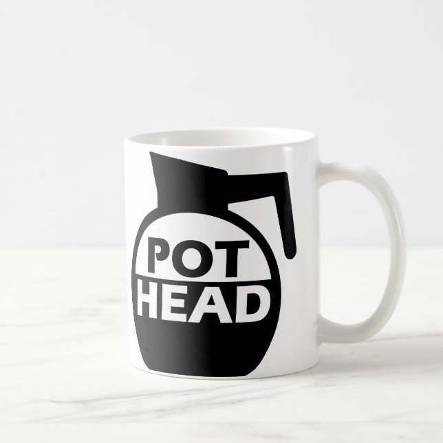 Tasse Drôle de Tête de Cafetière Caféine (Droite)